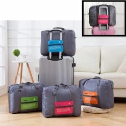 Promo ⭐ Decopatent® Reistas Flightbag - 👜 Handbagage Koffer Reis Tas - Travelbag - Organizer Opvouwbaar - Tas Voor Aan Je Koffer - Rose ⌛