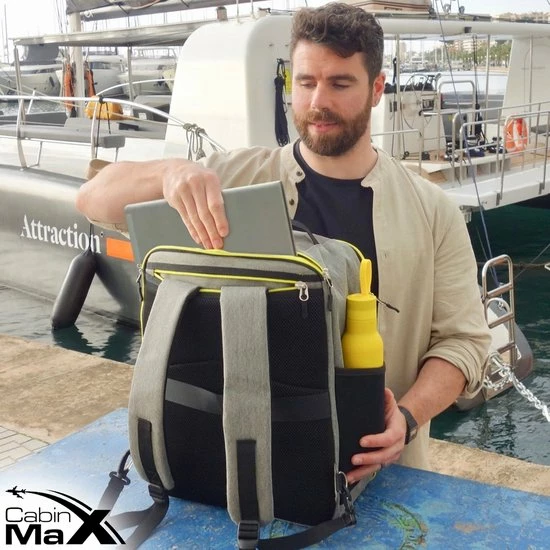 Beste Pirce π Cabin Max CabinMax Manhatten Reistas– π Handbagage 30L - Rugzak – π Backpack - 45x36x20cm – Lichtgewicht - Zwart π - Afbeelding 8