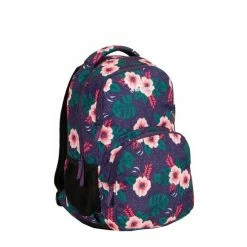 Flash-uitverkoop 😀 New Rebels® BTS 2 - Rugtas - Paars - Bloemen - 15141312108 - 27L - 19x46x31cm - Rugzak / 🎒 Backpack 🛒