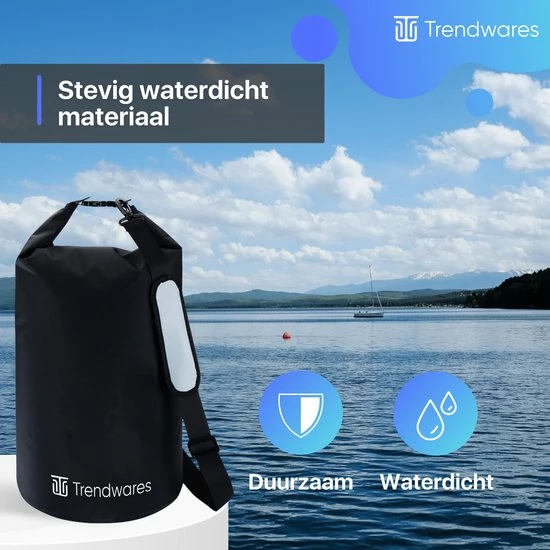 Uitgang π Trendwares - Drybag – Strandtas - Waterdichte Tas – Droogtas – Rugtas - Survival Outdoor Tas – 20 Liter - Zwart π 5 Uitgang π Trendwares - Drybag – Strandtas - Waterdichte Tas – Droogtas – Rugtas - Survival Outdoor Tas – 20 Liter - Zwart π - Afbeelding 5