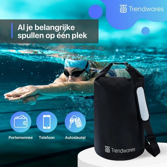 Uitgang π Trendwares - Drybag – Strandtas - Waterdichte Tas – Droogtas – Rugtas - Survival Outdoor Tas – 20 Liter - Zwart π 6 Uitgang π Trendwares - Drybag – Strandtas - Waterdichte Tas – Droogtas – Rugtas - Survival Outdoor Tas – 20 Liter - Zwart π - Afbeelding 6