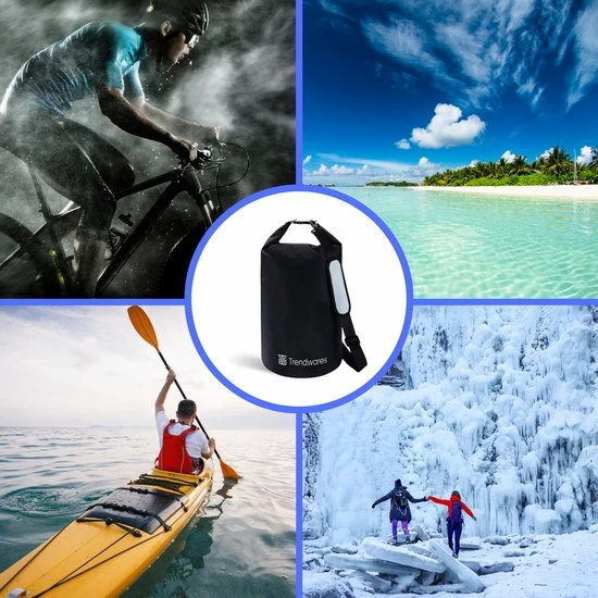 Uitgang π Trendwares - Drybag – Strandtas - Waterdichte Tas – Droogtas – Rugtas - Survival Outdoor Tas – 20 Liter - Zwart π 7 Uitgang π Trendwares - Drybag – Strandtas - Waterdichte Tas – Droogtas – Rugtas - Survival Outdoor Tas – 20 Liter - Zwart π - Afbeelding 7