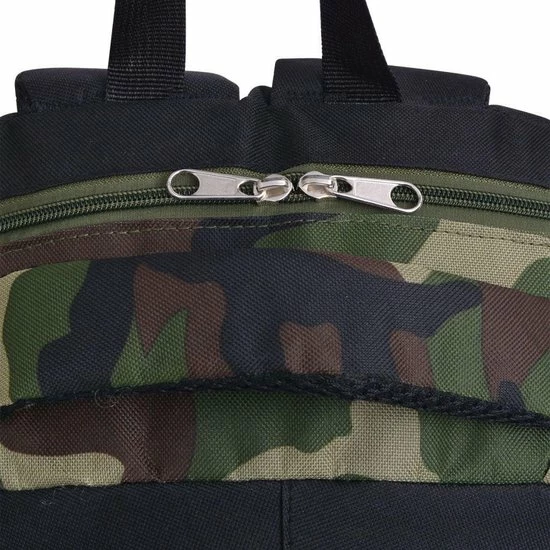 Goedkoop π₯° VidaXL Rugzak Voor School 40 L Zwart En Camouflage π - Afbeelding 7