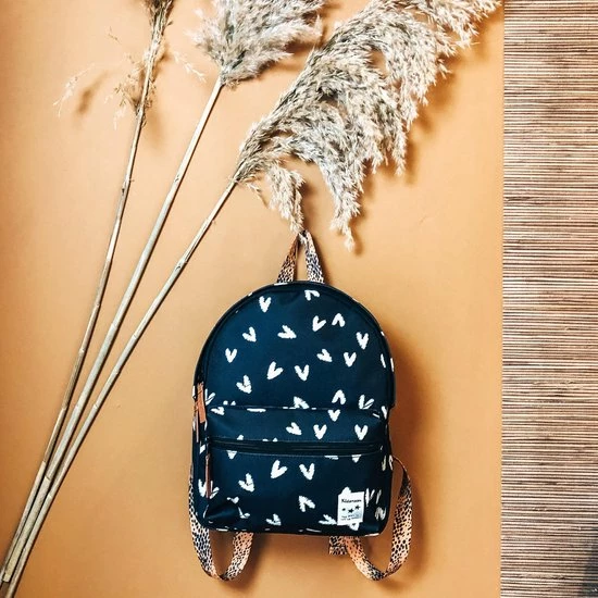 Beste Verkoop π₯° Kidzroom Lucky Me - Rugzak - 2 T/m 6 Jaar - Zwart - Hartjes π - Afbeelding 8