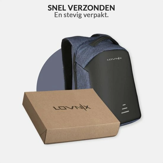 Goedkoop π― Lovnix - Anti Diefstal Rugzak - Inclusief Usb Oplaadstation En 3.5mm Audio Jack - 15 Inch Laptopvak - Blauw βοΈ 4 Goedkoop π― Lovnix - Anti Diefstal Rugzak - Inclusief Usb Oplaadstation En 3.5mm Audio Jack - 15 Inch Laptopvak - Blauw βοΈ - Afbeelding 4