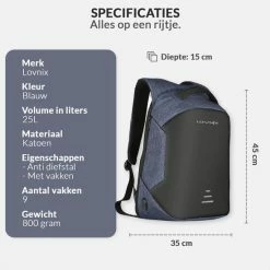 Goedkoop π― Lovnix - Anti Diefstal Rugzak - Inclusief Usb Oplaadstation En 3.5mm Audio Jack - 15 Inch Laptopvak - Blauw βοΈ 14 Goedkoop π― Lovnix - Anti Diefstal Rugzak - Inclusief Usb Oplaadstation En 3.5mm Audio Jack - 15 Inch Laptopvak - Blauw βοΈ -Gabbag-winkel 550x550 389