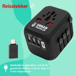 Beste deal β€οΈ Universele Wereldstekker - Reisstekker - URBAN TRAVELER - Inclusief Gratis USB Adapter - 170+ Landen - 4x USB - Zwart π 15 Beste deal β€οΈ Universele Wereldstekker - Reisstekker - URBAN TRAVELER - Inclusief Gratis USB Adapter - 170+ Landen - 4x USB - Zwart π -Gabbag-winkel 550x550 523