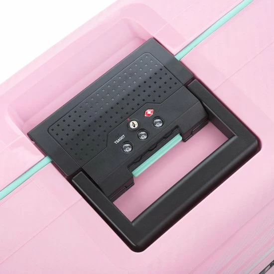 Korting ๐ CarryOn Steward Kofferset - 2-delige TSA Trolleyset Met Kliksloten - Dubbele Wielen - Roze โค๏ธ - Afbeelding 3