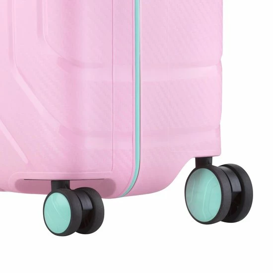 Korting ๐ CarryOn Steward Kofferset - 2-delige TSA Trolleyset Met Kliksloten - Dubbele Wielen - Roze โค๏ธ - Afbeelding 5