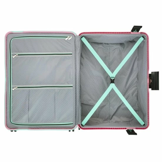 Korting ๐ CarryOn Steward Kofferset - 2-delige TSA Trolleyset Met Kliksloten - Dubbele Wielen - Roze โค๏ธ - Afbeelding 9