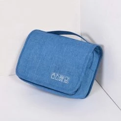 Gloednieuw 😍 Travel Norras Toilettas Met Haak - Ophangbare Toilettas - Reis Toilettas - Kamperen Toilettas - Licht Blauw 🛒
