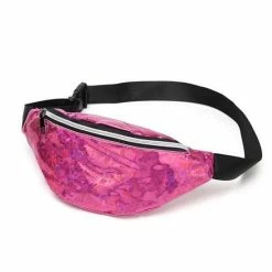 Uitgang 🎁 Happyshopper Heuptas - Fanny Pack - Buideltasje - Heuptasje Dames - Festival Tasje - Glanzend - 35 X 12 Cm - Roze 🎁