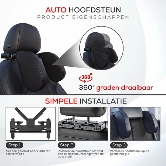 Top 10 π Merkloos Nekkussen - Hoofdkussens - Nekkussens - Kinderen En Volwassenen - Zwart - Kussen - Verstelbaar π€© - Afbeelding 4