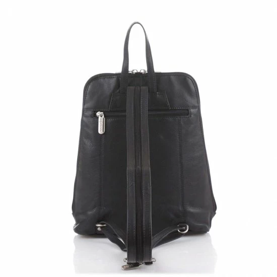 Nieuw π€© Bear Design Barbel Leren Rugzak - Zwart π - Afbeelding 3