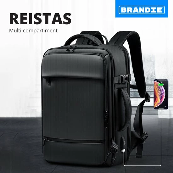 Beste Verkoop 👏 Brandie® - Rugzak - Laptop Rugzak Tot 15.6 Inch Voor Unisex - Schooltas - Waterdicht - Capaciteit35L - USB Poort - Schokbestendig - Schoudertas Voor Reizen En Zakelijk Werk - Gewich 1.57kg - Maat 18*45*32cm - Zwart ✔️ 10 Beste Verkoop 👏 Brandie® - Rugzak - Laptop Rugzak Tot 15.6 Inch Voor Unisex - Schooltas - Waterdicht - Capaciteit35L - USB Poort - Schokbestendig - Schoudertas Voor Reizen En Zakelijk Werk - Gewich 1.57kg - Maat 18*45*32cm - Zwart ✔️ - Afbeelding 10