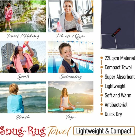 Uitgang π Snug Rug - Handdoeken - Microvezel Handdoek - Badhanddoeken - Badlaken - Reishanddoek - Badhanddoek - Badlakens - 80 X 160 Cm - Blauw β€οΈ - Afbeelding 11