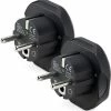 Goedkoop 👏 Kwmobile Kwcommerce Reisstekker UK Naar EU – Geschikt Voor Stopcontacten Type C, E En F - Set Van 2 Stuks - Reisadapters - Zwart 🔔