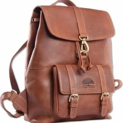 Top 10 🧨 Wild Woodss WILD WOODS Leren Unisex Rugzak Met Voorvak - Dames En Heren - Wandel Rugtas - Buffelleer - Oil Pull-up Leer - Cognac 💯