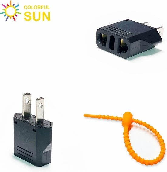 Uitgang 🤩 Colorful Sun® Universele Wereldstekker - Amerika, China - Reisstekker Type A & B - 1 Stuk - Europa(EU), Italië(IT), Brazilië(BR) Naar USA, VS, Amerika, Canada, Mexico, Japan En China - Gratis Kabel Organiser - Zwart 🛒 7 Uitgang 🤩 Colorful Sun® Universele Wereldstekker - Amerika, China - Reisstekker Type A & B - 1 Stuk - Europa(EU), Italië(IT), Brazilië(BR) Naar USA, VS, Amerika, Canada, Mexico, Japan En China - Gratis Kabel Organiser - Zwart 🛒 - Afbeelding 7