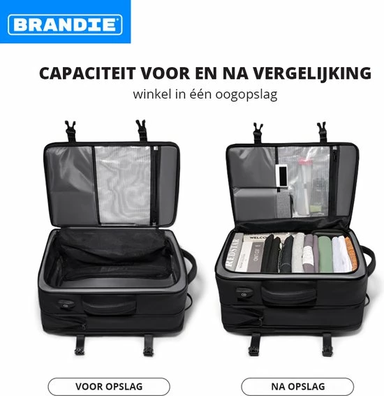 Beste Verkoop 👏 Brandie® - Rugzak - Laptop Rugzak Tot 15.6 Inch Voor Unisex - Schooltas - Waterdicht - Capaciteit35L - USB Poort - Schokbestendig - Schoudertas Voor Reizen En Zakelijk Werk - Gewich 1.57kg - Maat 18*45*32cm - Zwart ✔️ 3 Beste Verkoop 👏 Brandie® - Rugzak - Laptop Rugzak Tot 15.6 Inch Voor Unisex - Schooltas - Waterdicht - Capaciteit35L - USB Poort - Schokbestendig - Schoudertas Voor Reizen En Zakelijk Werk - Gewich 1.57kg - Maat 18*45*32cm - Zwart ✔️ - Afbeelding 3