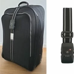 Beste recensies van 🛒 SUNMOOL Kofferriem Met TSA Cijfer Slot - Bagage Riem - Luggage Strap - 200 Cm - Zwart - 1 Stuk ⭐