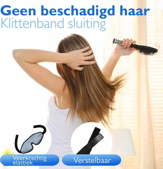 Promo 🧨 Dieux® - Luxe 3D Slaapmasker – Grijs - Oogmasker - Nachtmasker - 100% Verduisterend – Slapen - Inclusief Oordoppen En Opbergzakje – Slaap – Reismasker – Powernap – Yoga – Reis - Sinterklaas Cadeautjes - Black Friday 2022 😍 - Afbeelding 4