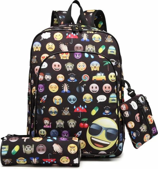 Hete verkoop π Miss Lulu Rugzak - Rugtas Met Portemonnee En Etui - Schooltas - Emoji - A4 Formaat - Lichtgewicht (E6629 BK) β 1 Hete verkoop π Miss Lulu Rugzak - Rugtas Met Portemonnee En Etui - Schooltas - Emoji - A4 Formaat - Lichtgewicht (E6629 BK) β