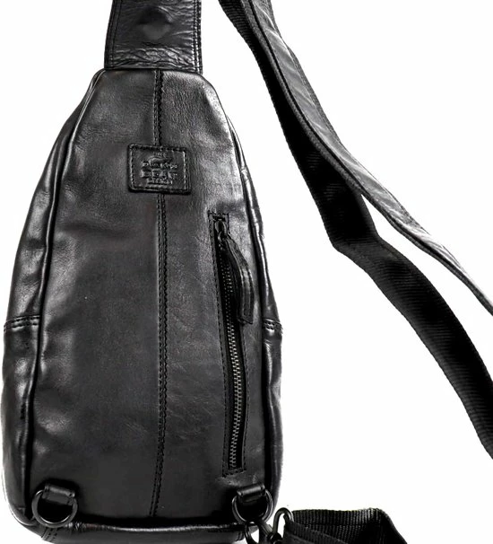 Kopen π― Bear Design Daley Leren Crossbodytas / Slingbag - Zwart π - Afbeelding 4