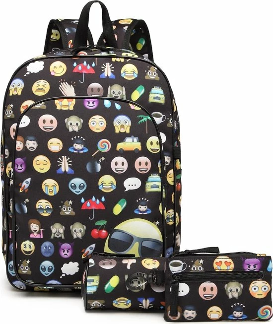 Hete verkoop π Miss Lulu Rugzak - Rugtas Met Portemonnee En Etui - Schooltas - Emoji - A4 Formaat - Lichtgewicht (E6629 BK) β 12 Hete verkoop π Miss Lulu Rugzak - Rugtas Met Portemonnee En Etui - Schooltas - Emoji - A4 Formaat - Lichtgewicht (E6629 BK) β - Afbeelding 12