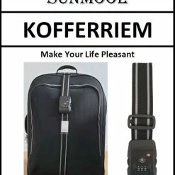 Hete verkoop 🔥 SUNMOOL Kofferriem Met TSA Cijfer Slot - Bagage Riem - Luggage Strap - 200 Cm - Regenboog & Zwart - 4 Stuks 🥰 -Gabbag-winkel 550x663 7