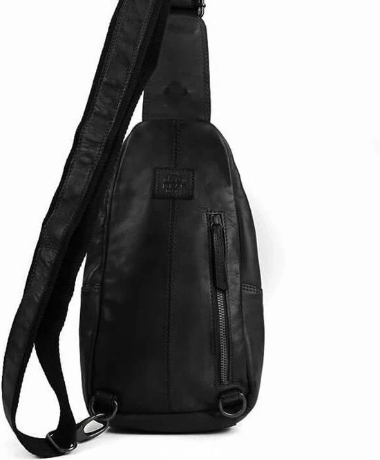 Kopen π― Bear Design Daley Leren Crossbodytas / Slingbag - Zwart π - Afbeelding 3