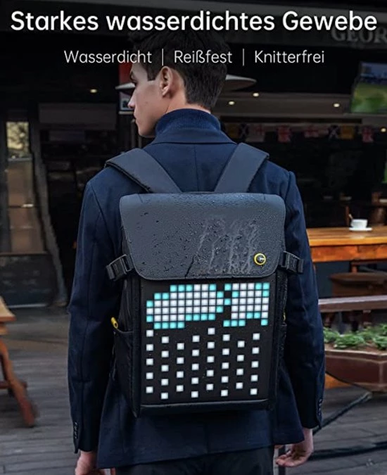 Promo βοΈ Divoom Pixoo Pixel Art Travel Laptop-rugzak Met App-gestuurd 16X16 RGB LED-scherm, Waterdichte College School Computertas Geschenken Voor Dames En Heren School College Student-rugzak π 9 Promo βοΈ Divoom Pixoo Pixel Art Travel Laptop-rugzak Met App-gestuurd 16X16 RGB LED-scherm, Waterdichte College School Computertas Geschenken Voor Dames En Heren School College Student-rugzak π - Afbeelding 9