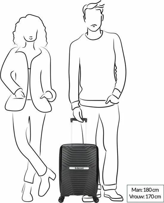 Beste Pirce π Decent CROSS-ONE PP π Handbagage Trolley 55 Cm - 35 Liter - TSA Slot - Petrol π - Afbeelding 11