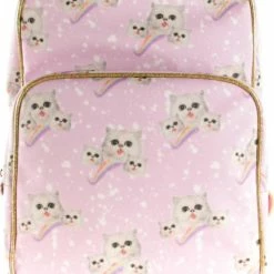 Flash-uitverkoop ๐ Kunstboer Rugzak Kinderrugzak Kinder Rugzak Katten Kat Roze ๐