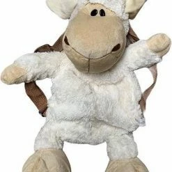 Flash-uitverkoop 👏 Shopvanrob Schaap Rugtas Knuffel - Wit ⌛