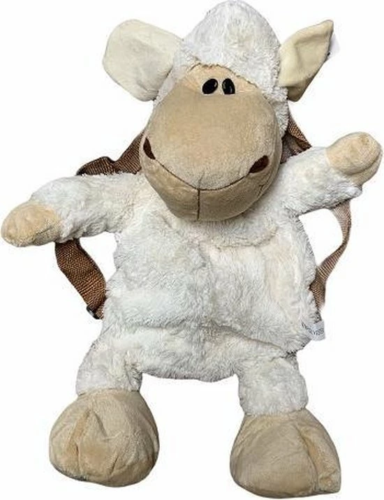 Flash-uitverkoop π Shopvanrob Schaap Rugtas Knuffel - Wit β