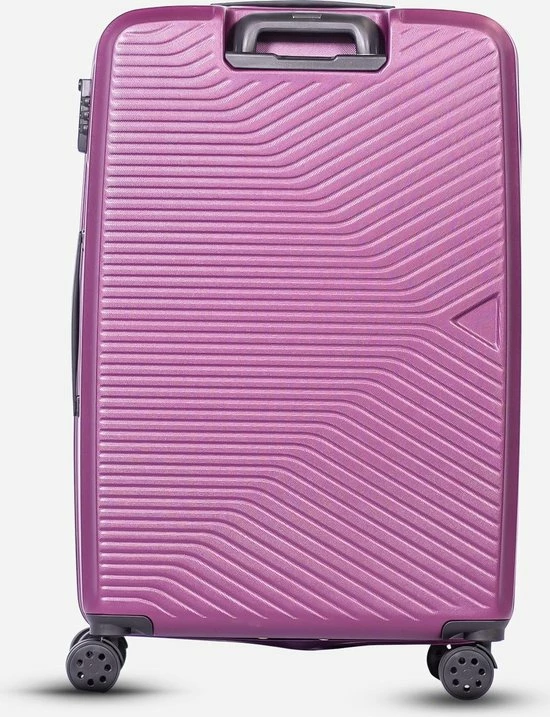 Beste Verkoop β ©TROLLEYZ - Ibiza No.3 - Kofferset 2 Delig - 55cm+78cm Met TSA Slot - Dubbele Wielen - 360° Spinners - 100% ABS - Reiskoffers In Dazzling Purple β€οΈ - Afbeelding 2