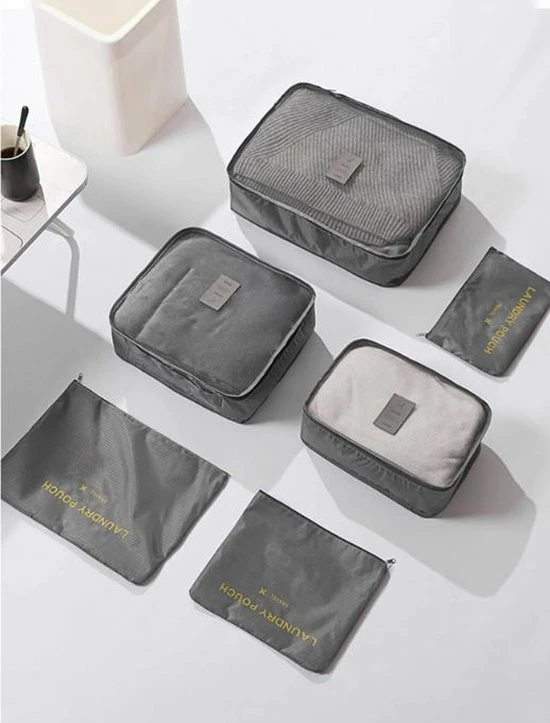 Goedkoop π Jealie Packing Cubes 6-delig - Kleding Organiser Set - Opbergzakken - Reis Zakken - Inpak Kubussen - π Backpack - Reizen - Grijs β 3 Goedkoop π Jealie Packing Cubes 6-delig - Kleding Organiser Set - Opbergzakken - Reis Zakken - Inpak Kubussen - π Backpack - Reizen - Grijs β - Afbeelding 3
