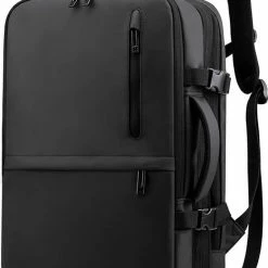 Gloednieuw 🧨 TK-products Zakelijke Multifunctionele Rugzak/Schouder - Uitbreidbaar- Extra Ruimte -16 Inch Laptop Vak - USB Poort - Voor Werk,School,Reizen - Waterdichte Tas Voor Heren/Dames - 🎒 Backpack - Zwart 👍