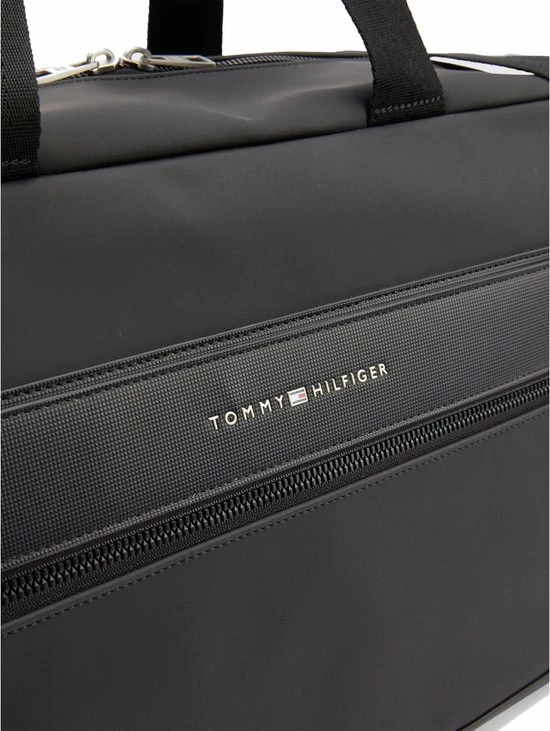 Goedkoop β Tommy Hilfiger Casual Heren Weekendtas Kunstleer - Zwart π - Afbeelding 5