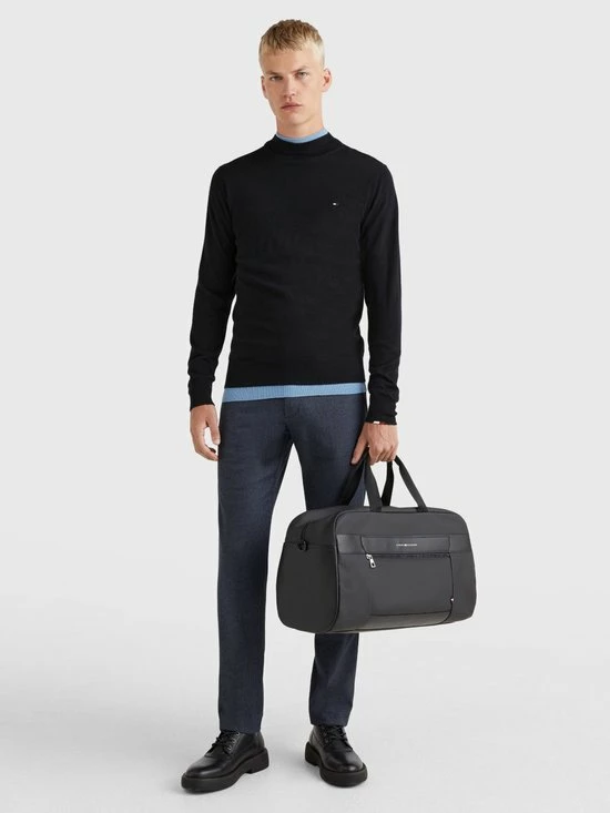 Goedkoop β Tommy Hilfiger Casual Heren Weekendtas Kunstleer - Zwart π - Afbeelding 2