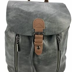 Goedkoopste โค๏ธ Flores Lederwaren Soepele Antraciet Leren Rugzak ๐