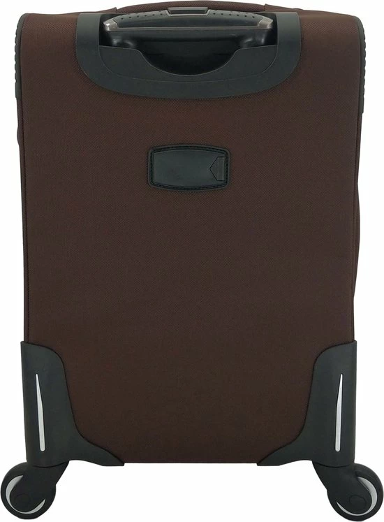 Nieuw β€οΈ SB Travelbags Bagage Stoffen Koffer 65cm 4 Wielen Trolley - Bruin π€© - Afbeelding 3