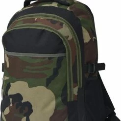 Goedkoop 🥰 VidaXL Rugzak Voor School 40 L Zwart En Camouflage 👏
