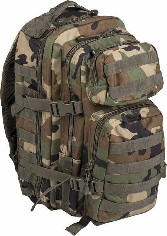 Uitgang π Miltec US Assault π Backpack - Rugzak - 36 Liter - Woodland 51 X 29 X 28 Cm π―