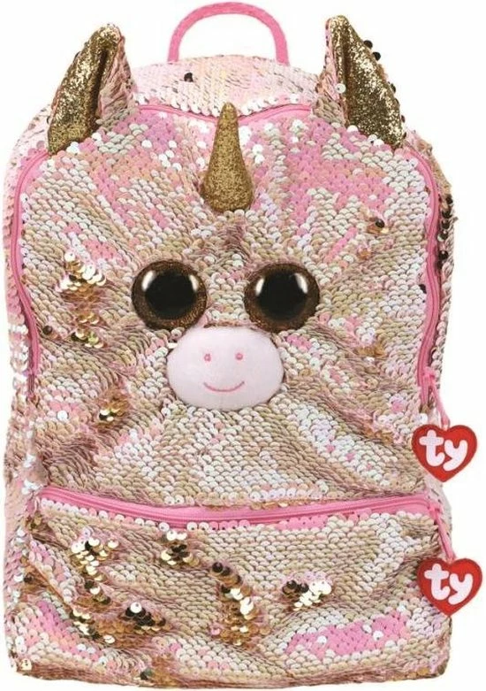 Promo β¨ Ty Plush - Sequin Square π Backpack - Fantasia The Unicorn (TY95056) π - Afbeelding 2