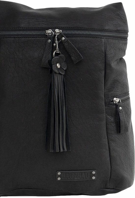 Beste deal 𧨠Bag2Bag Lederen Rugzak Toronto Zwart π - Afbeelding 4