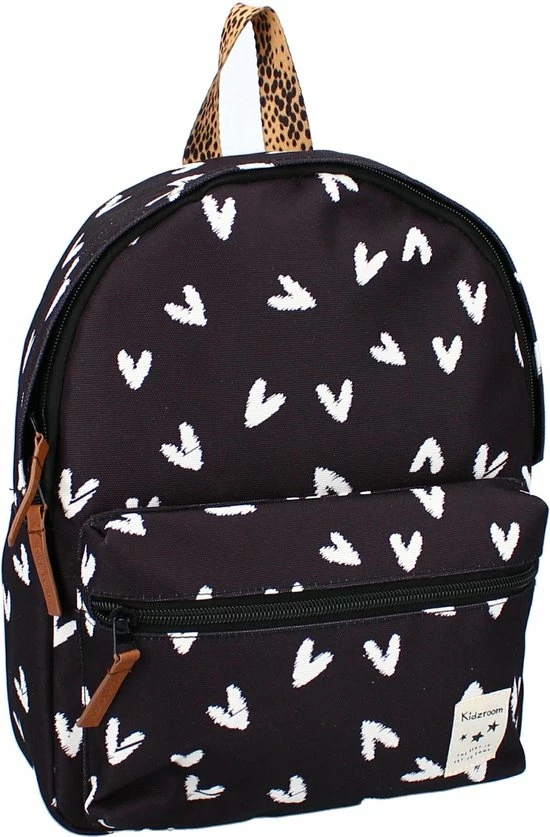 Beste Verkoop π₯° Kidzroom Lucky Me - Rugzak - 2 T/m 6 Jaar - Zwart - Hartjes π